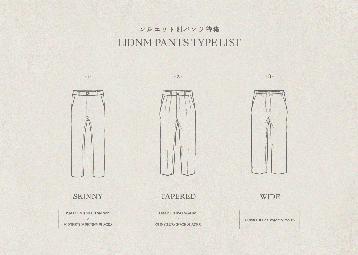 パンツシルエットコーデ / LIDNM / Llife ONLINE STORE（リドムライフ